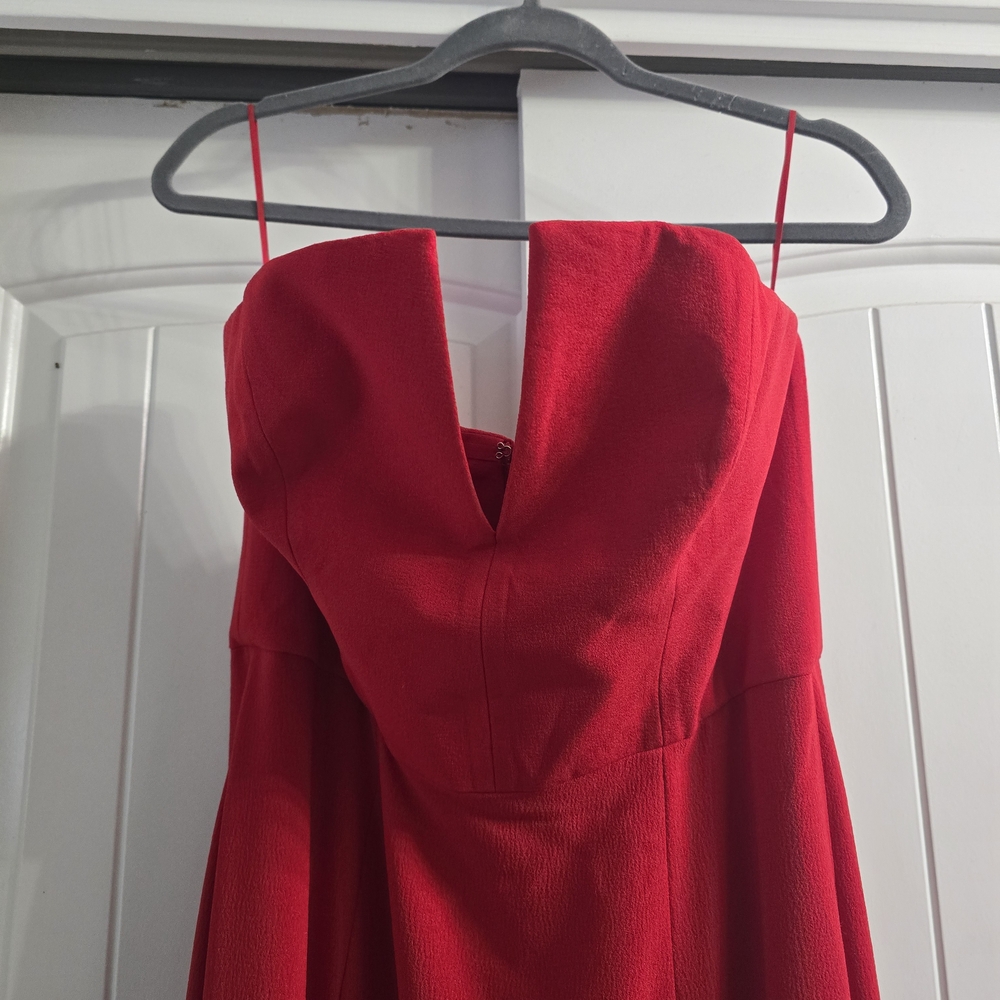 Dress the Population Strapless Red Dress